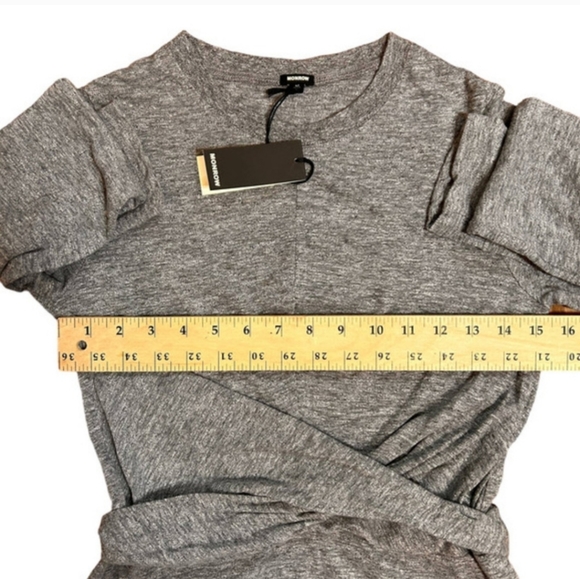 MONROW Granite Wrapped Dress  - Heather Gray - Picture 6 of 9